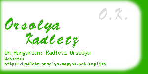 orsolya kadletz business card